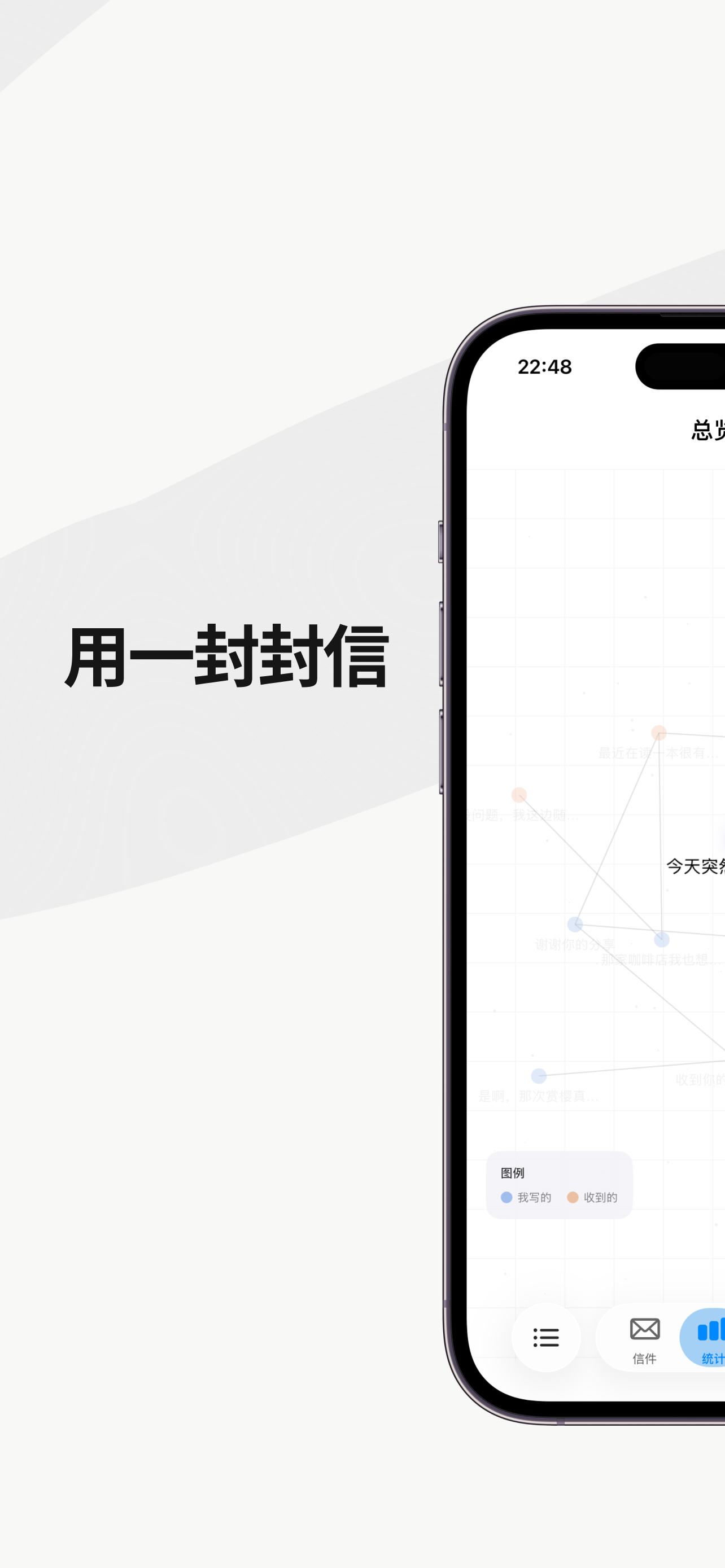 见字 App 信件统计图谱：用一封封信记录关系